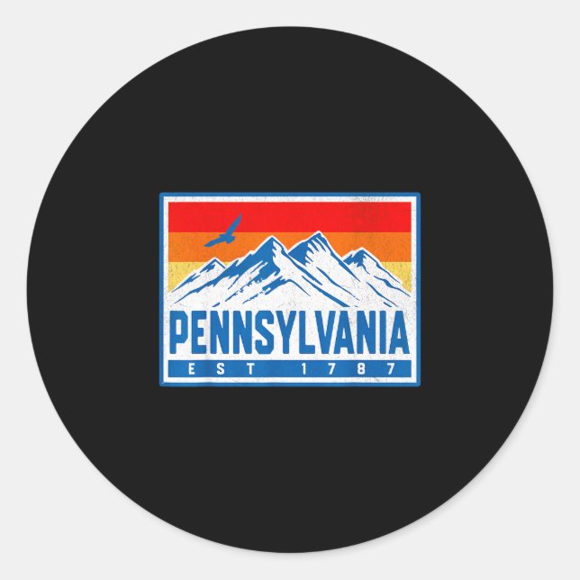 Pennsylvania  classic round sticker (Front)