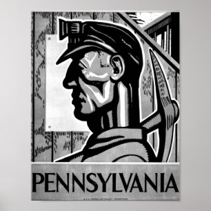 Pennsylvania coal Poster WPA 1938 Poster