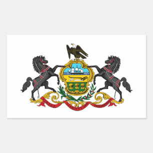 Pennsylvania coat of arms rectangular sticker