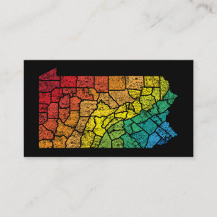 pennsylvania colour counties business card