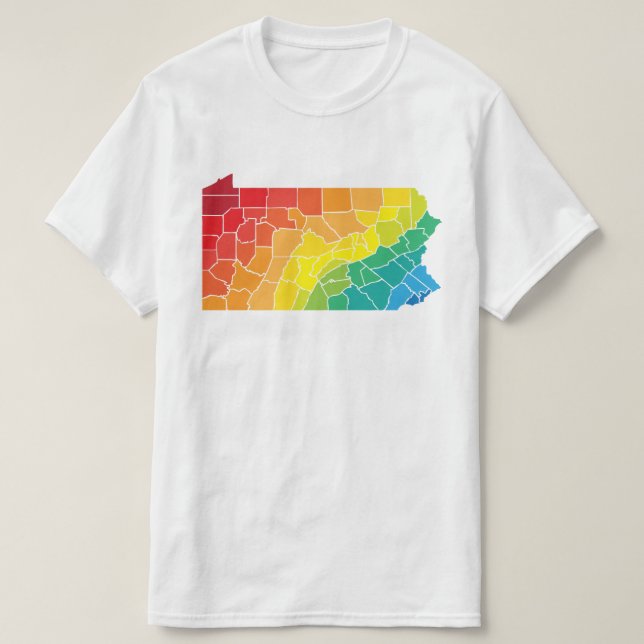pennsylvania colour counties T-Shirt (Design Front)