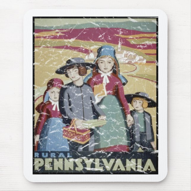 Pennsylvania - distressed mouse mat (Front)