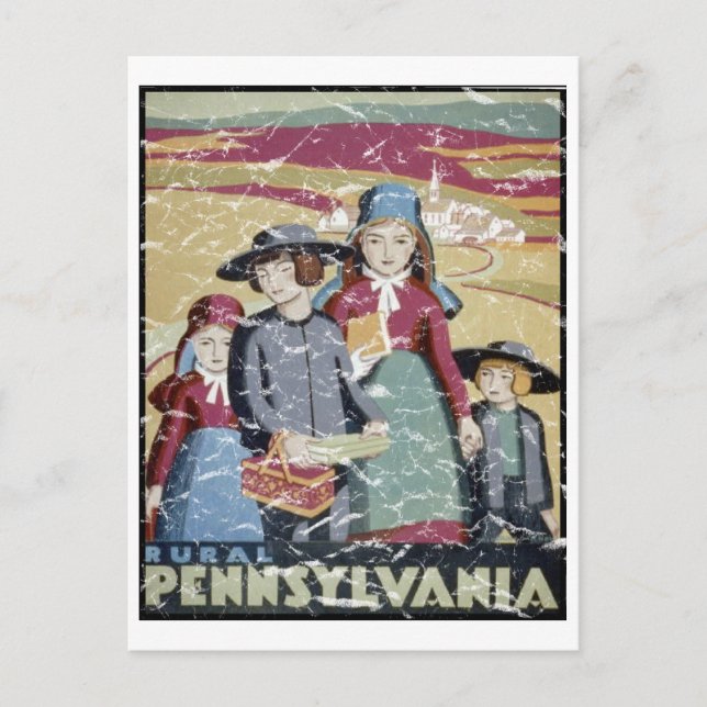 Pennsylvania - distressed postcard (Front)