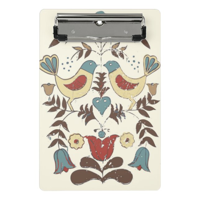 Pennsylvania Dutch Amish Hex Sign Bird Americana Mini Clipboard (Front)