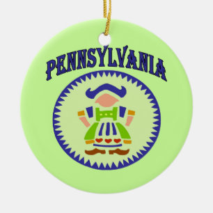 Pennsylvania Dutch Ceramic Tree Decoration
