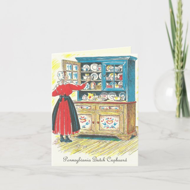Pennsylvania Dutch Cupboard Liver Dumplings / Saus Holiday Card (Front)