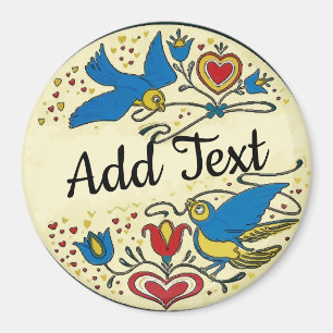 Pennsylvania Dutch Hex Sign , add text Magnet