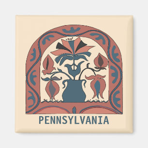 Pennsylvania Dutch Hex Sign, edit text Magnet