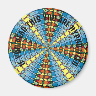 Pennsylvania Dutch Hex Sign Spring Green and Blue Magnet