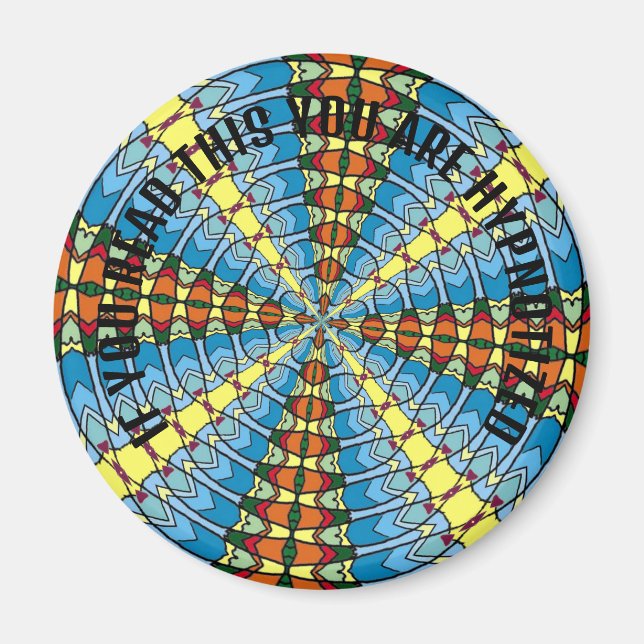 Pennsylvania Dutch Hex Sign Spring Green and Blue Magnet (Front)