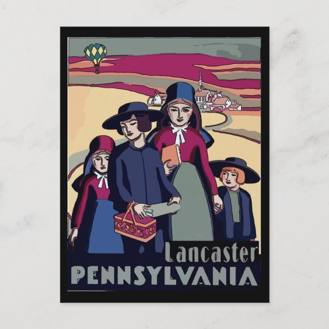 Pennsylvania Dutch, Lancaster, Amish Country Postcard (Front)