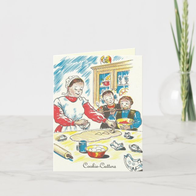 Pennsylvania Dutch Moravian Cookies Sugar Cakes Holiday Card (Front)
