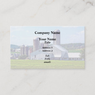 Pennsylvania Farm With Silos Business Card