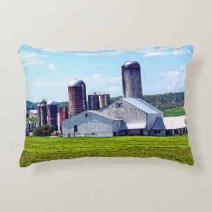 Pennsylvania Farm With Silos Decorative Cushion