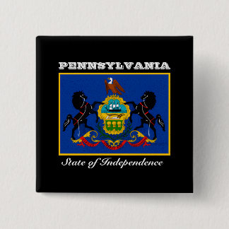Pennsylvania Flag 15 Cm Square Badge