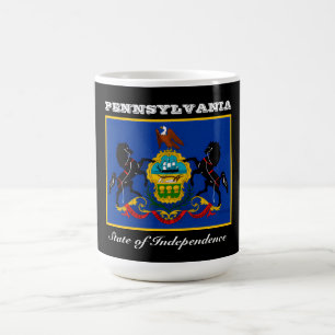 Pennsylvania flag and slogan coffee mug