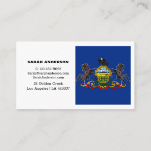 Pennsylvania Flag Elegant Business Cards / USA
