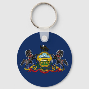 Pennsylvania flag key ring