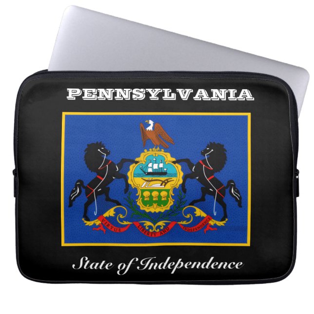 Pennsylvania Flag Laptop Sleeve (Front)