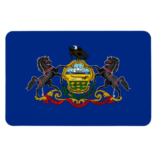 Pennsylvania flag magnet (Horizontal)