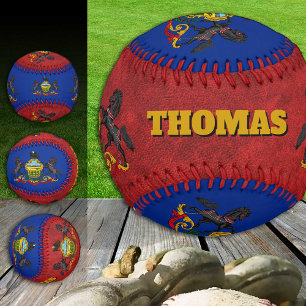 Pennsylvania Flag, Monogram / Baseball Balls