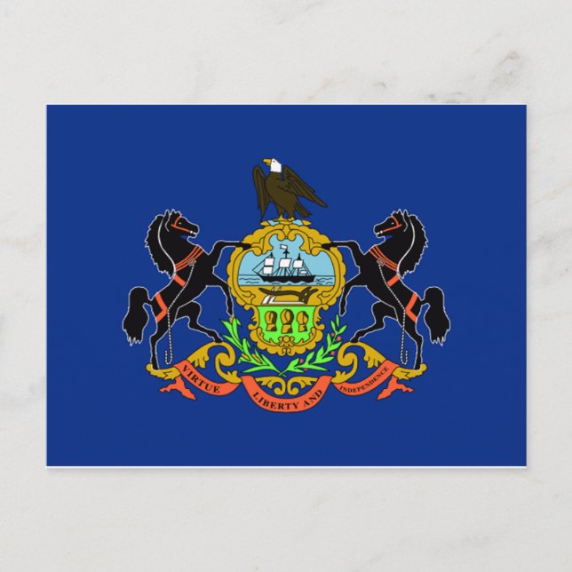 Pennsylvania Flag Postcard (Front)