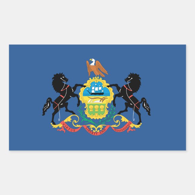 Pennsylvania Flag Rectangular Sticker (Front)