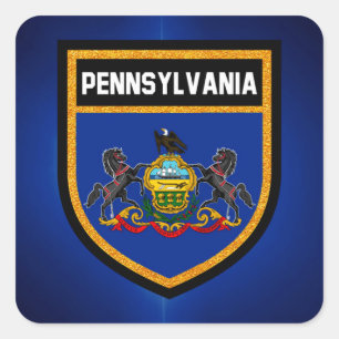 Pennsylvania Flag Square Sticker