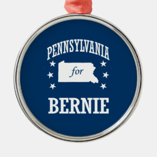 PENNSYLVANIA FOR BERNIE SANDERS METAL TREE DECORATION