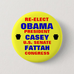 Pennsylvania for Obama Casey Fattah 6 Cm Round Badge