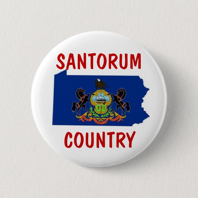 Pennsylvania for Santorum 6 Cm Round Badge (Front)