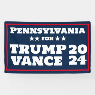 Pennsylvania for Trump Vance 2024 Banner