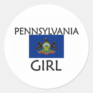 PENNSYLVANIA GIRL CLASSIC ROUND STICKER