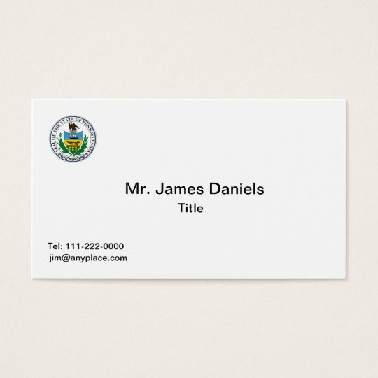 Pennsylvania Great Seal Business Card Templates
