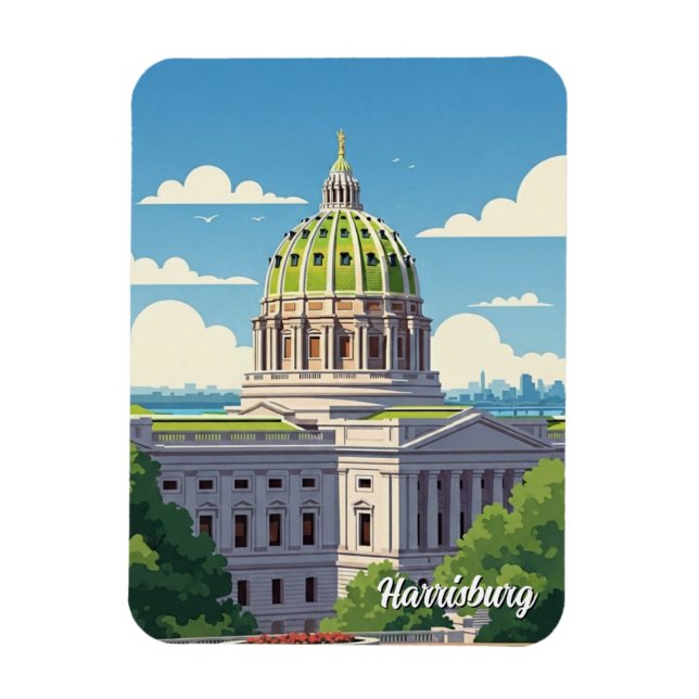 Pennsylvania Harrisburg Travel Magnet (Vertical)