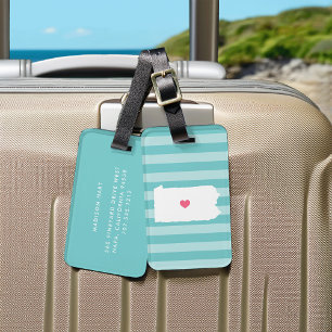 Pennsylvania Heart   Home State Luggage Tag