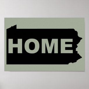 Pennsylvania Home Away From State T-Shirt Poster