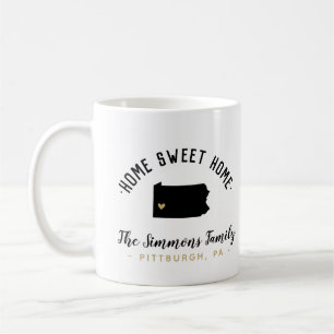 Pennsylvania Home Sweet Home Family Monogram Mug