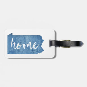 Pennsylvania Home Wood Grain Luggage Tag