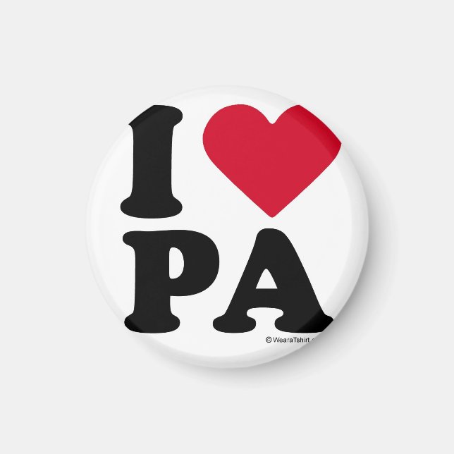 PENNSYLVANIA - "I LOVE PA" "I LOVE PENNSYLVANIA"  MAGNET (Front)