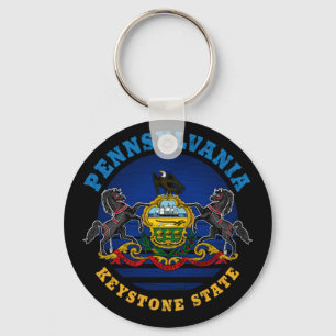 PENNSYLVANIA KEYSTONE STATE FLAG KEY RING