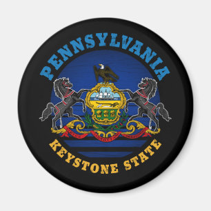 PENNSYLVANIA KEYSTONE STATE FLAG MAGNET
