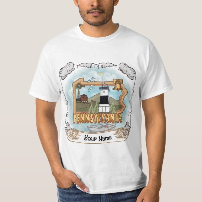 Pennsylvania Lighthouse  T-Shirt (Front)