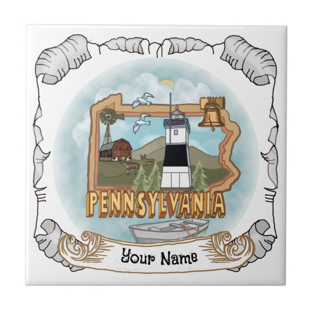 Pennsylvania Lighthouse  Tile (Front)