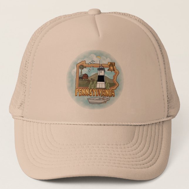 Pennsylvania Lighthouse Trucker Hat (Front)