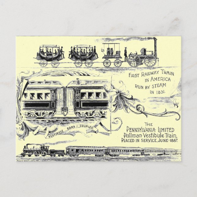 Pennsylvania Limited 1887 Postcard (Front)