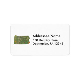 Pennsylvania Map Address Label