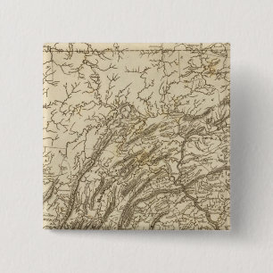 Pennsylvania Map by Arrowsmith 15 Cm Square Badge