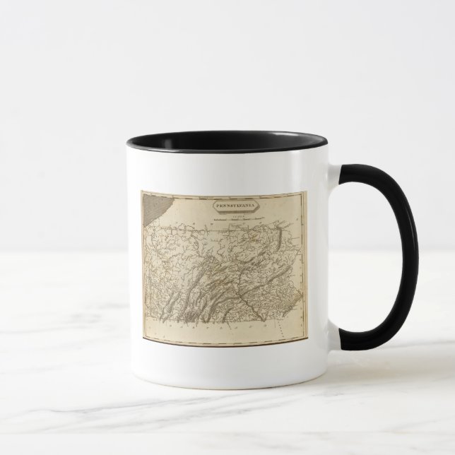Pennsylvania Map by Arrowsmith Mug (Right)