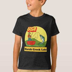 Pennsylvania Marsh Creek Lake - Usa Retro Fishing T-Shirt